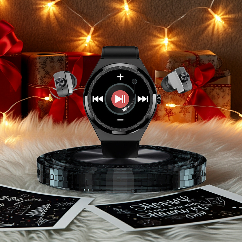 2-in-1 Bluetooth Talking Heart Rate Monitoring Smartwatch