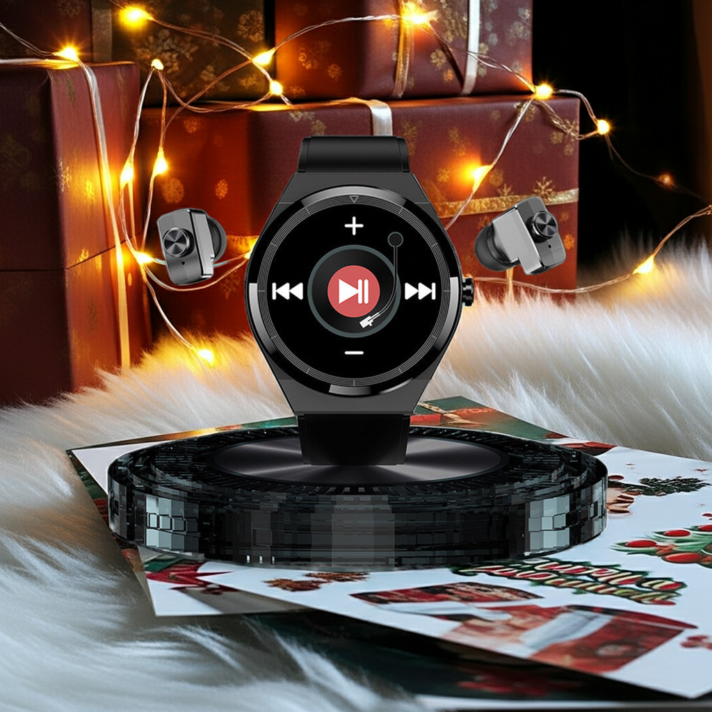 2-in-1 Bluetooth Talking Heart Rate Monitoring Smartwatch