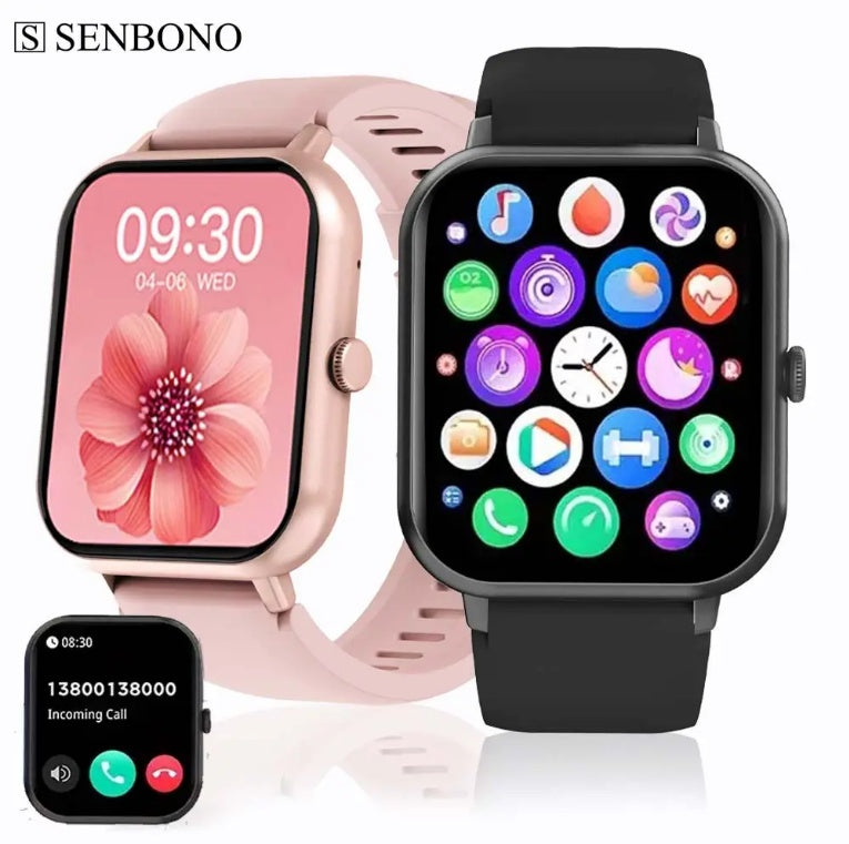 Smartwatch Women BT Call Heart Rate Sport Mode Fitness Tracker Waterproof Smart Watch Men For IOS Android