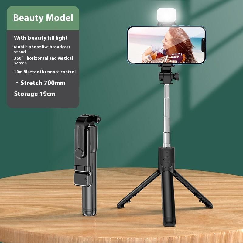 Mobile Phone Bluetooth Selfie Stick Tripod Self Timer