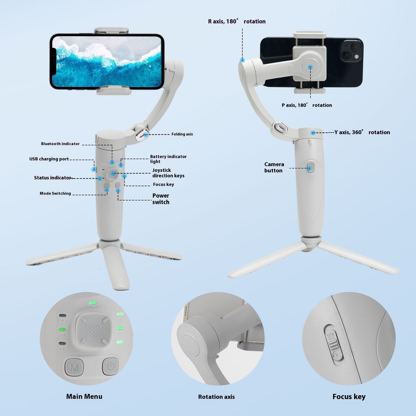 New M01 Handheld Tripod Phone Stabilizer